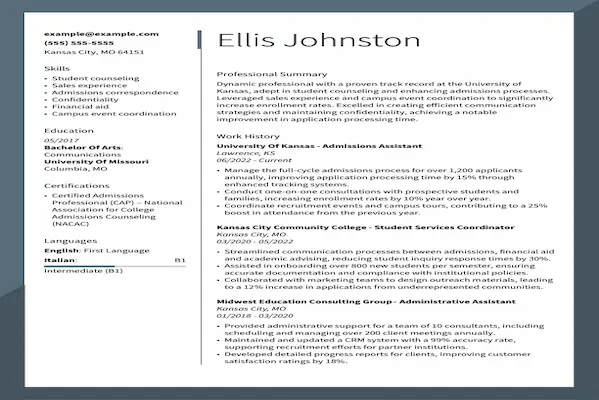 resume bullet points that stand out