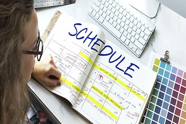 study schedule for busy adults