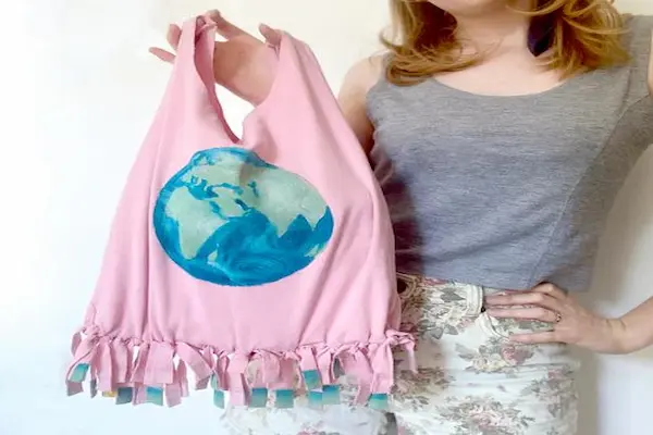 Upcycle T Shirts Into Tote: No Sew DIY Bag